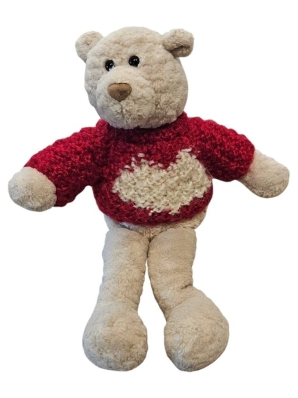 Gund Vintage 10" Heart Throb Teddy Bear Red Sweater W/Heart Valentine's Day Gift